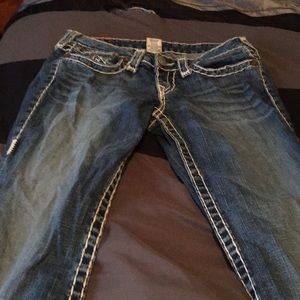 Worn jeans